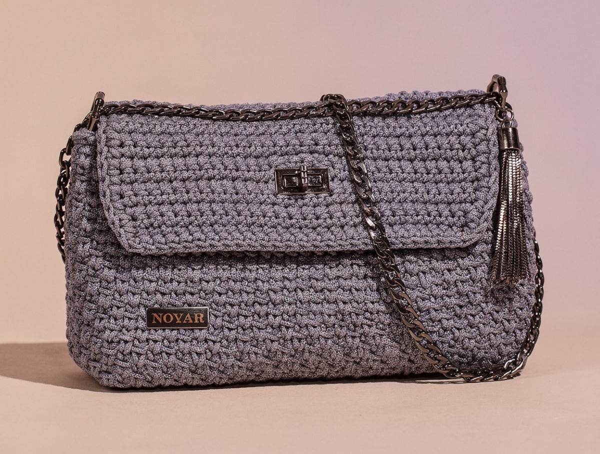 Olive Breeze structured crochet bag by NOYAR in UAE